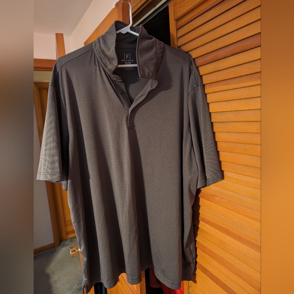 GEORGE Men's 3XL 54-56 Solid Gray Polo Shirt - Picture 1 of 5